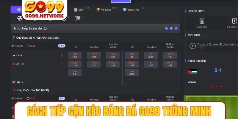 Hướng dẫn cách tiếp cận kèo bóng đá GO99 thông minh