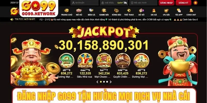 Đăng nhập GO99 tận hưởng mọi dịch vụ nhà cái