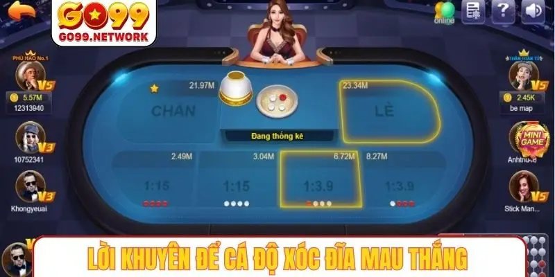 Lời khuyên để cá độ xóc đĩa mau thắng