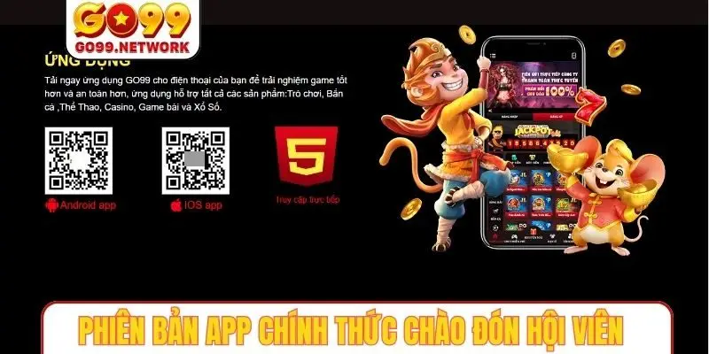 Phiên bản app chính thức chào đón hội viên